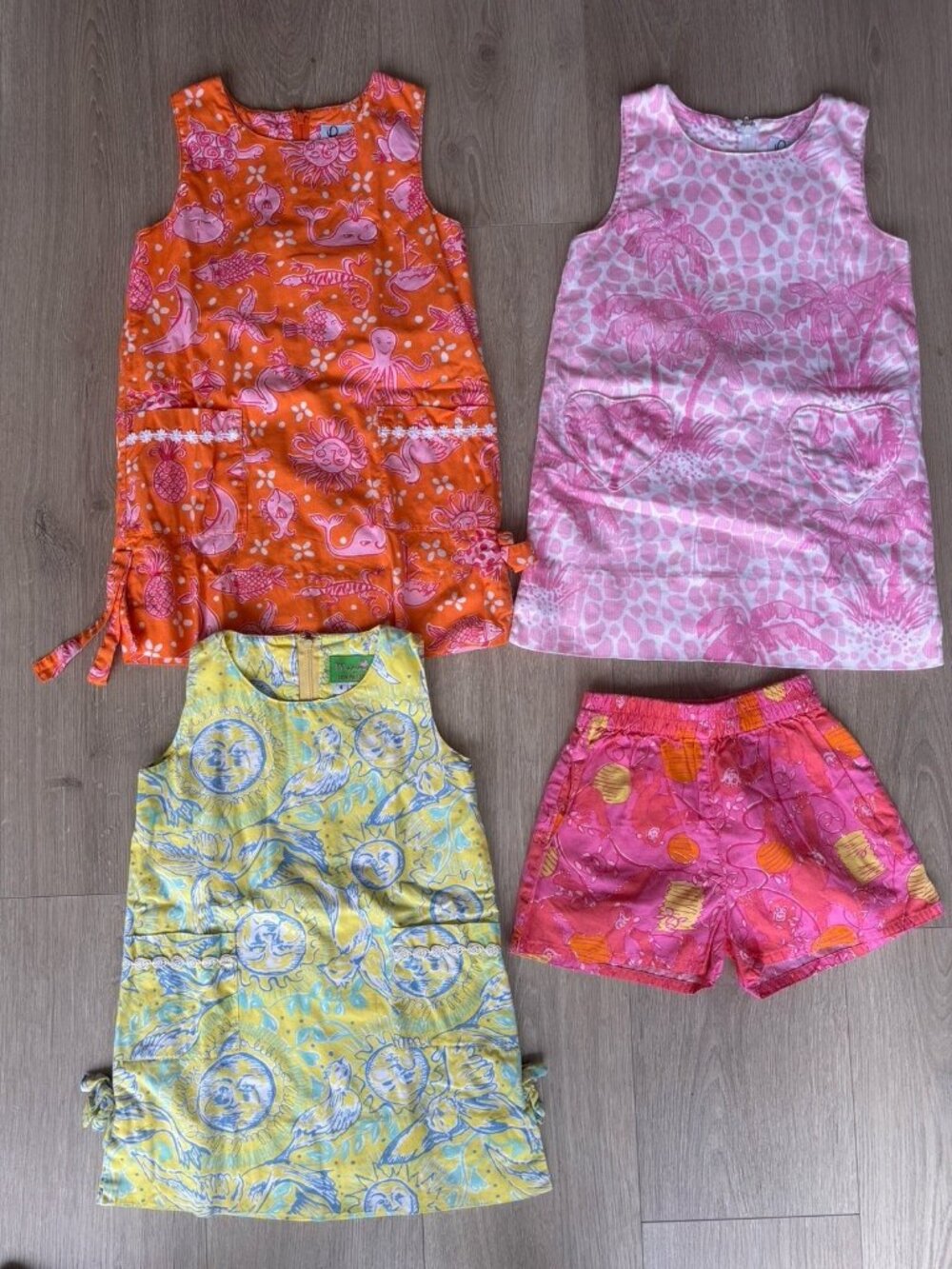 Lilly Pulitzer Dress Lot Toddler Girls Shift Dress Size 4 5 Shorts Dresses